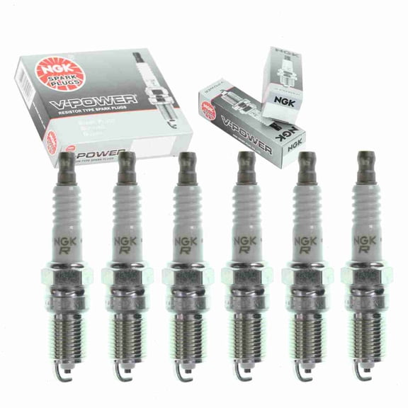 6 pc NGK V-Power Spark Plugs compatible with Lincoln LS 3.0L V6 2000-2005