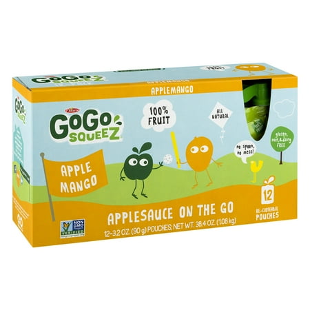 GoGo Squeez Applesauce On The Go Apple Mango - 12 CT
