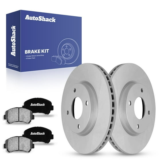 AutoShack 11.02" (279.8 mm) Front Vented Brake Rotors Coated   Ceramic Brake Pads | Replacement for 2007 Nissan Sentra 2009 Nissan Sentra | 6-PC Brake Kit | ArmorStop