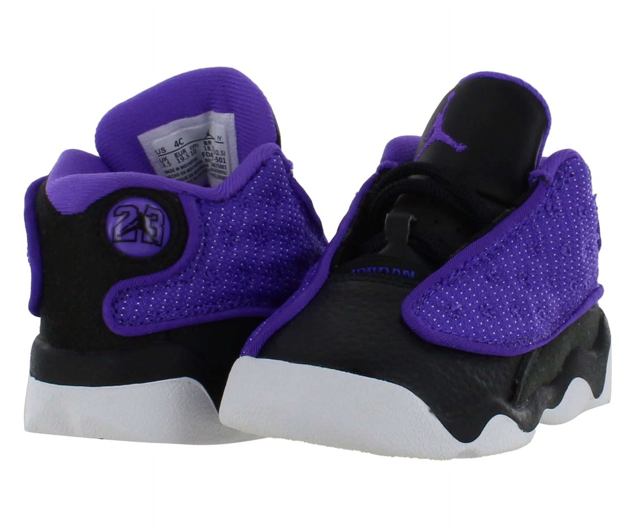 And Black 13s Purple And White Purple Jordan 13 Baby Shoes - Main Image