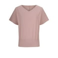 thumbnail image 5 of Women's Batwing Blouses V Neck Short Sleeve Loose Summer Dolman Tops Business Casual T-Shirts, 5 of 6