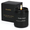 thumbnail image 1 of Bougie Parfumée - 7oz, 45h de Combustion, Parfum Cèdre, Pot Noir, Soja, Réutilisable, Cadeaux pour Hommes et Femmes, 1 of 8