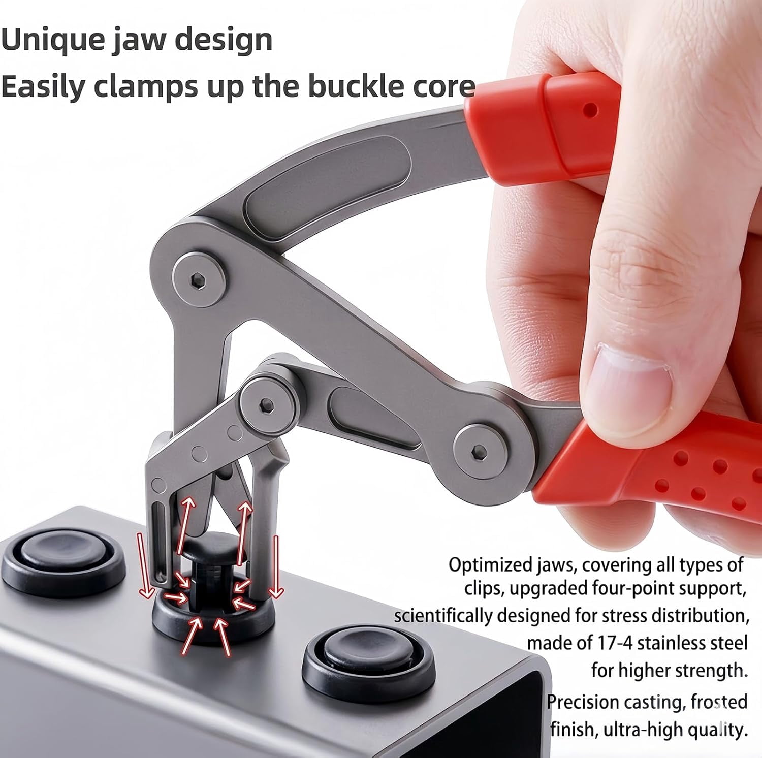 Car Clip Pliers & Trim Removal Tool, Spring-Loaded Fastener Rivet Remover for Auto Door Panels, Interior & Exterior Trim, Mechanic, Damage-Free Disassembly