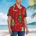 thumbnail image 3 of Disketp Hawaiian Shirts For Men,Avocado Christmas Print Mens Casual Short Sleeve Button Down Shirts Beach Shirt, 3 of 7