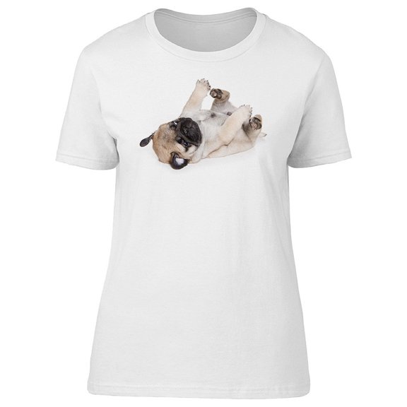 Cute Funny Puppy Pug Tee Women's -Image by Shutterstock