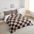 thumbnail image 4 of Erosebridal Plaid Checkered Bedding Sets Full with Comforter, Farmhouse Gingham Duvet Insert, Vintage Room decor, Ultra Soft 3pcs, 4 of 8