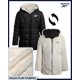 thumbnail image 4 of Chaqueta puffer reversible para niña Reebok con capucha de pelo sintético negra talla 7-8, 4 of 7