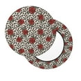 thumbnail image 2 of Disketp Leopard Print Rose Funda Redonda para Taburete, Funda de Cojín para Silla de Bar Suave y Elástica-13 inch, 2 of 7