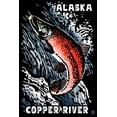 thumbnail image 4 of Copper River, Alaska, Scratchboard Sockeye Salmon (1000 Piece Puzzle, Size 19x27, Challenging Jigsaw Puzzle for Adults and Family, Made in USA), 4 of 4