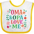 thumbnail image 3 of Inktastic Oma and Opa Love Me Girls Baby Bib, 3 of 4