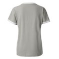thumbnail image 2 of DHFJKG T Shirts For Women Summer Rainbow Letter Print Short Sleeve Casual Tunic Crewneck Loose Fit Tees Cozy Tops, 2 of 3