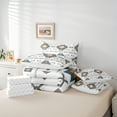 thumbnail image 6 of Homewish White Aztec Bedding Comforter Set 7 Pieces, Bohemian Geometric Full Bedding Set, Rustic Lodge Cabin Farmhouse Fitted Sheet Flat Sheet, Breathable Home Decor, 6 of 8