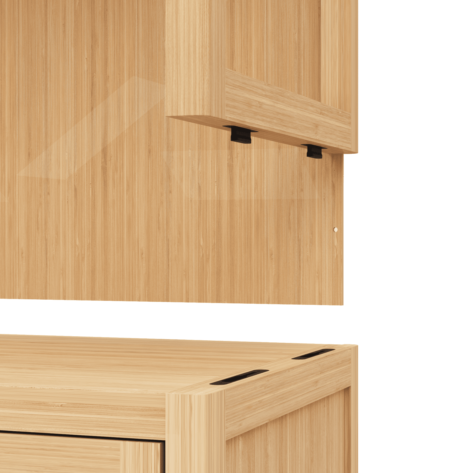 Bamboo Storage Cabinet with 2 Doors, Freestanding Bathroom Organizer for Towels and Toiletries, Space-Saving Floor Cabinet for Living Room, Kitchen, Entryway