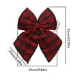 thumbnail image 3 of Christmas Bows for Decorations, Elegant Checkered Plaid Ribbon Bow Hanging Ornament for Wreaths, Xmas Tree Garland, DIY Crafts, Wedding Gift, and Indoor Outdoor Holiday Home Decor, 3 of 8