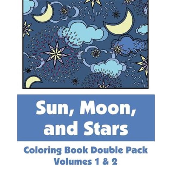 Pre-Owned Sun, Moon, and Stars Coloring Book Double Pack (Volumes 1 & 2)