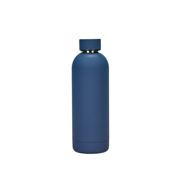 Bewildely Taza térmica de acero inoxidable de doble pared de 500ML, termo de gran capacidad para té, deportes al aire libre, botella de agua caliente, Suministros térmicos Azul 500 ml (73*224 mm) Bewildely HA071519-05