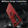 thumbnail image 4 of for Samsung Galaxy S25 Ultra Case, Frosted PC Compatible with MagSafe Built-in 360 Rotatable Invisible Kickstand Military Grade Protection Case for Samsung Galaxy S25 Ultra, Red, 4 of 6