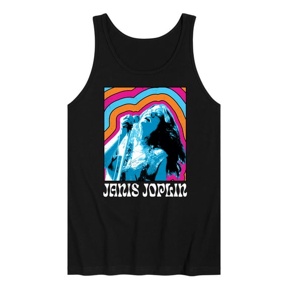 Janis Joplin - Janice Retro Color Waves - Men's Jersey Tank Top