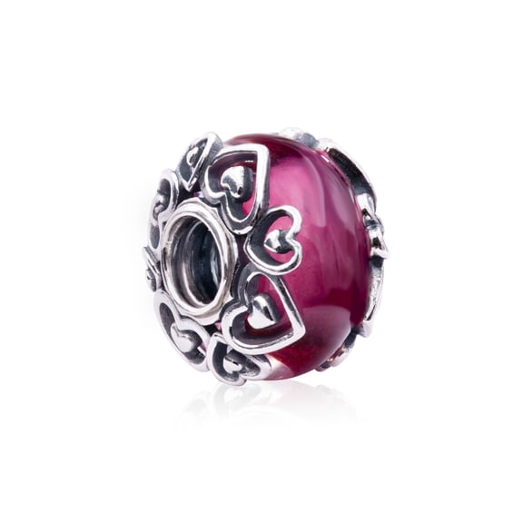 Pandora Reveal Your Love Pink Murano Glass Charm