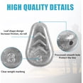 thumbnail image 3 of czcpp-No Roll Sinker Fishing Weights Saltwater Surf Flat Inline Sinkers Weights No Snag Slip Sinkers Fishing Weights Gear Tackle for Catfish Rig Saltwater Freshwater, 3 of 4
