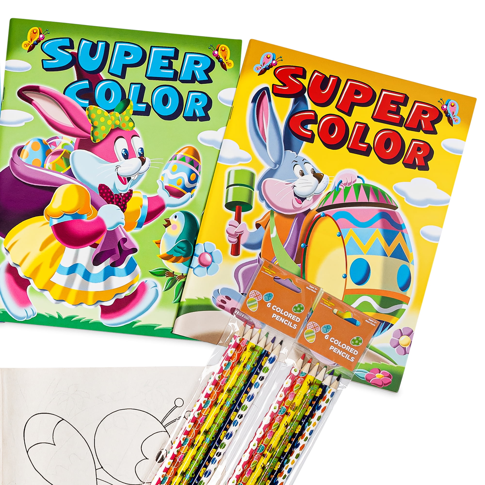 Three Little Twigs: Easter/Spring Coloring Books Bundle, 8 Pieces