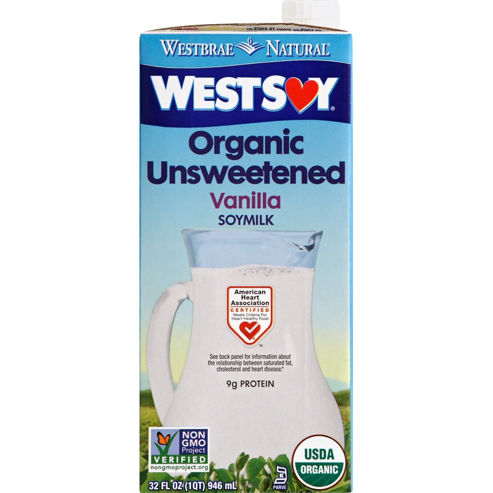 Westsoy Organic Unsweetened Vanilla Soy Milk, 32 oz.