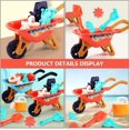 thumbnail image 5 of Juego de 6 piezas de carretilla para niños, juego de jardinería y playa junto al mar, juguetes para jugar con arena en la playa para niños, para actividades al aire libre con acces, 5 of 5