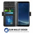 thumbnail image 1 of Case for Samsung Galaxy S8active, Mobile Phone Case with Card Holder, Stand Flip Protective Cover - Black, 1 of 7