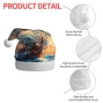 thumbnail image 4 of Fuzoiu Sailing Ship Ocean Sunset Print Santa Hat Christmas Hat for Adults,Santa Hats with Pompom, Unisex Xmas Holiday Hat for Christmas New Year Festive Party Supplies, 4 of 6