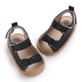 thumbnail image 5 of LNMQLPDBS Barefoot Baby Shoes Summer Shoes Outdoor First Walker Soft Sole Leather Breathable Beach Shoes Toddler Boy Unisex Baby Boys Girls Open-Toe Lightweight Non-Slip Shoes ﻿ Black 12-18 Months, 5 of 9