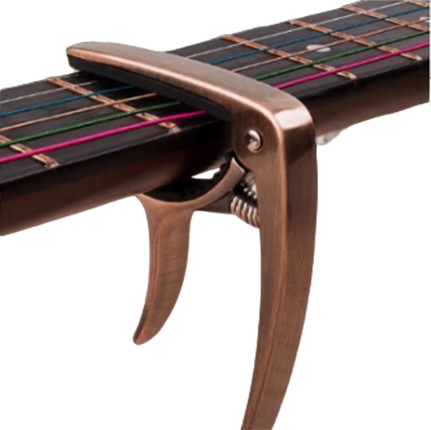 Guitar Capo Guitar Clip: Guitar Capo for Acoustic Guitar, Electric Guitars, Ukulele, Banjo, Mandolin, Bass, Acoustic Guitar Capo 6 String, Zinc Alloy Metal Guitar Clamp (Rose gold)