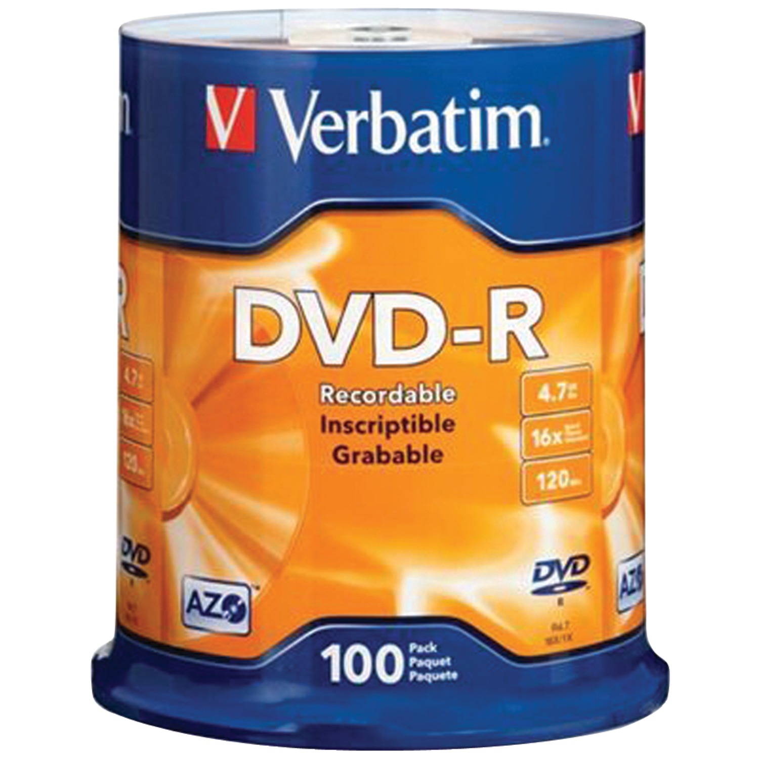 Verbatim 95102 4.7GB DVD-RS 100-Count Spindle and CD/DVD Paper Sleeves with Clear Window, 100-Pack - image 4 of 4