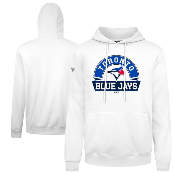 Men's Levelwear  White Toronto Blue Jays Podium Banner Arch Hoodie