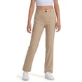 thumbnail image 4 of AWZXDE Boys Girls School Pants Straight Leg Formal Trousers Kids Dress Pants Elastic Waist Bottom Khaki - 11-12 Years, 4 of 7