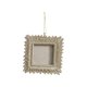 thumbnail image 2 of Marco de fotos navideño de resina | Decoración navideña de cedro nevado | Adorno personalizado DIY para árbol y hogar | Color dorado champán | 8 x 8 cm, 2 of 7