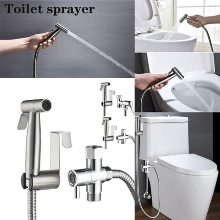 Bathroom Bidet Stainless Steel Handheld Sprayer Toilet Cloth Diaper Cleaning Sprinkler Hose Set Type