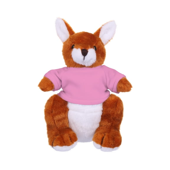 Plushland 8 Inch Floppy Kangaroo with Tee Plush Stuffed Animal Personalized Gift - Custom Text on Shirt - Great Present for Mothers Day, Valentine Day, Graduation Day, Birthday