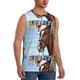 thumbnail image 2 of Fotbe Christmas Horse Men's Camiseta sin Mangas Estampada para Hombres, Playera Casual para Gimnasio, Entrenamiento, Playa-3X-Large, 2 of 7