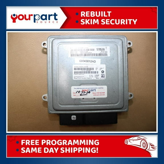 10 2.4L AVENGER SEBRING ECU ECM PCM ENGINE CONTROL COMPUTER 68043012AD REBUILT PCM
