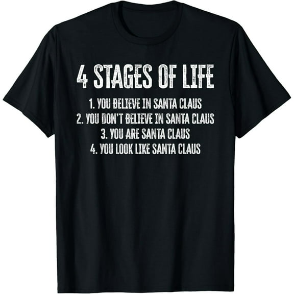 4 Stages Of Life Vintage Funny Creative Graphic T-Shirt