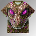 thumbnail image 4 of Luwomo T Shirt for Mens Summer Oversized 3D Snake Print Short Sleeve Crewneck Tee Regular Tops, 4 of 4