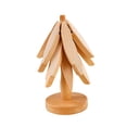 thumbnail image 3 of 3 Pieces Table Protection Coaster Wooden Drink Coaster for Pot Bowl Utensils beech color, 3 of 8