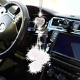 thumbnail image 1 of Bling Car Rearview Mirror Hanging Crystal Ball Charm, Universal Glam Rhinestone Ornament, 1 of 4