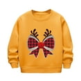 thumbnail image 2 of Cowsor Chandails en Molleton pour Filles Enfants Mignon Graphique Col Rond Chandail Tops Xmas Manches Longues Chemises de Vacances, 2 of 5