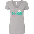 thumbnail image 3 of Inktastic Cute Nurse Stethoscope and Hat Women's V-Neck T-Shirt, 3 of 5
