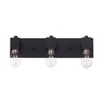 thumbnail image 1 of Globe Electric 18" 3-Light Matte Black Vanity Light, Minimalist Style, LED or Incandescent Bulbs Required, 1 of 9