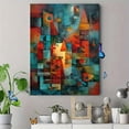 thumbnail image 4 of Qisvanset Geometric City Building Canvas Print 12x16 Inch Cafe Wall Decor, 4 of 8