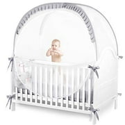 JOINSI Safety Crib Tents to Keep Baby in Pop up Mosquito Net Toddler Netting Canopy