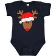 thumbnail image 3 of Inktastic Christmas Cute Reindeer in Santa Hat Boys or Girls Baby Bodysuit, 3 of 5