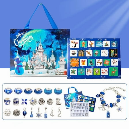 Christmas Advent Calendar Accessories, 24 Days of Xmas Countdown Calendar Blind Box Surprise, Creative Jewelry Charm Kit, 2025 Christmas New Year Birthday Gift for Teens Women，Style 18
